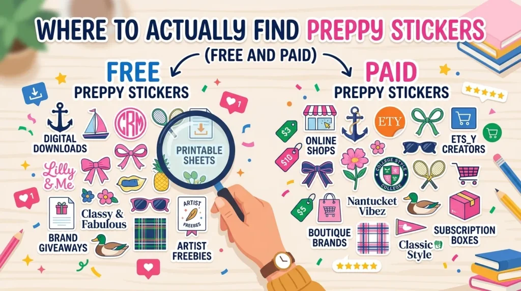 Preppy Stickers: Where to Find & How to Use the Cutest Preppy Stickers