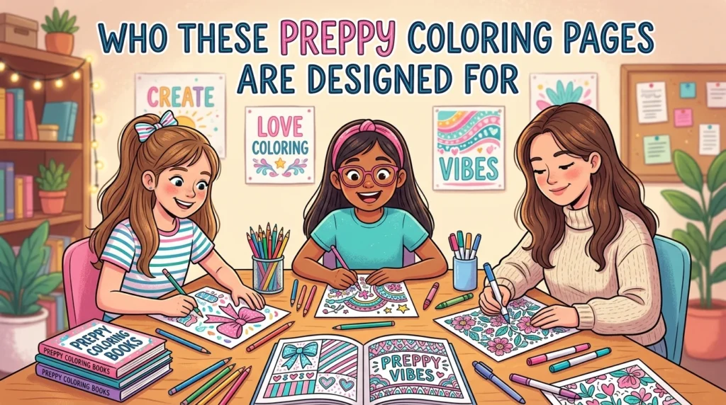 Preppy Coloring Pages: Free Printable Preppy Designs to Color