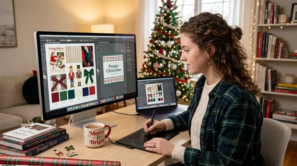 Preppy Christmas Wallpaper: 70+ Festive Preppy Holiday Backgrounds