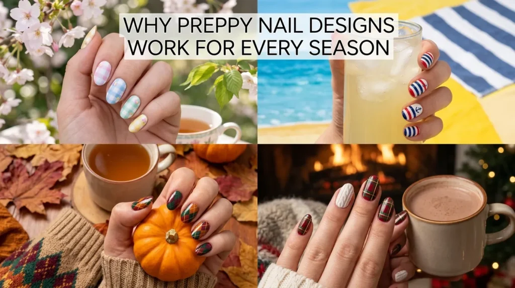 Preppy Nail Designs & Inspo: 40 Ideas for Cute Preppy Nails