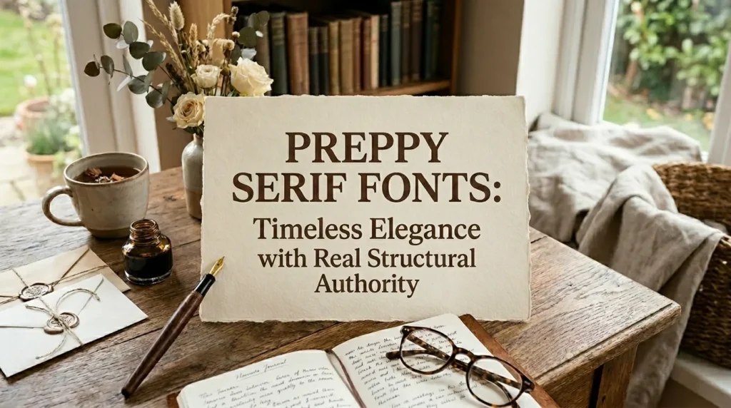 Preppy Serif Fonts: Timeless Elegance with Real Structural Authority