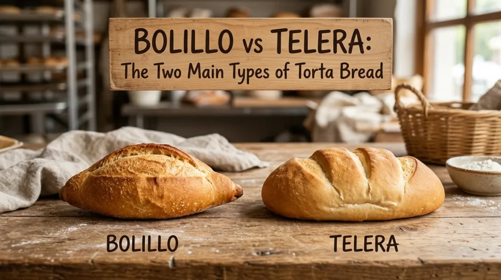 Bolillo and telera bread used for Mexican tortas