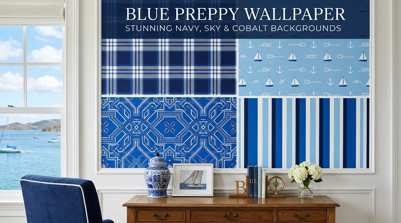Blue Preppy Wallpaper: Stunning Navy, Sky & Cobalt Backgrounds