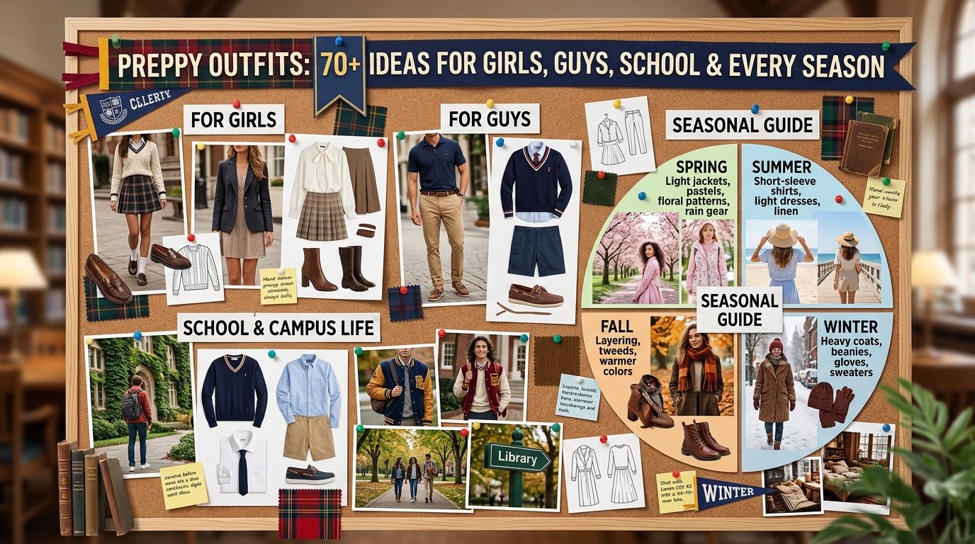 Preppy Outfits: 70+ Ideas for Girls, Guys, School & Every Season