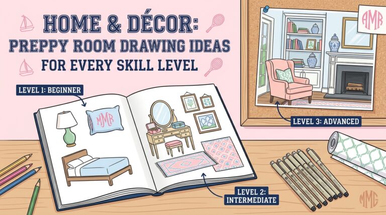 Presep Drawing Preppy Things to Draw: 50 Easy Ideas for Beginners & Artists - PREPPY GLOW