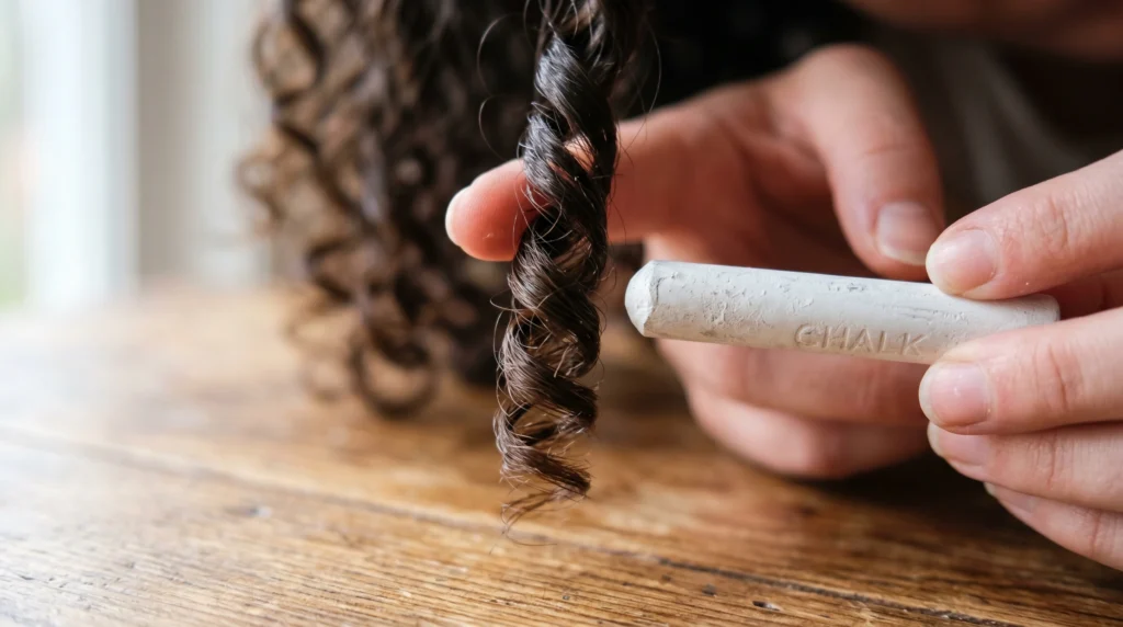 3a hair curl diameter compared to sidewalk chalk"