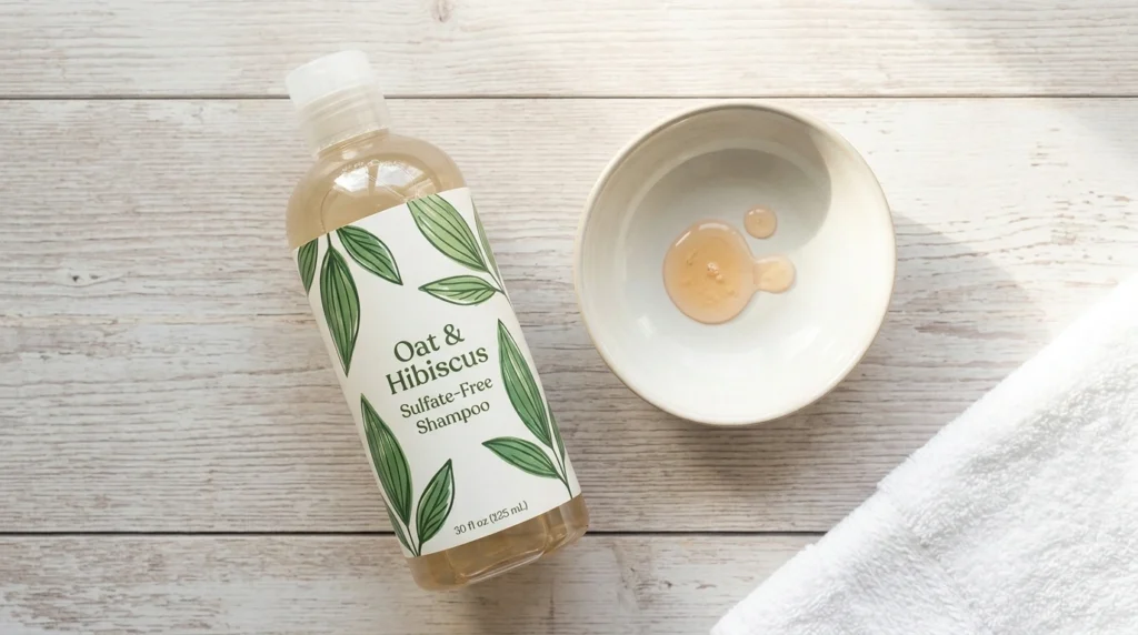 3a hair routine product flat lay