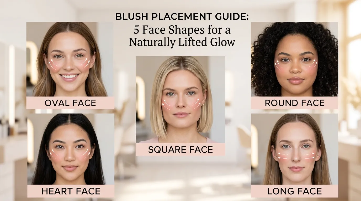 Blush Placement Guide: 5 Face Shapes for a Naturally Lifted Glow