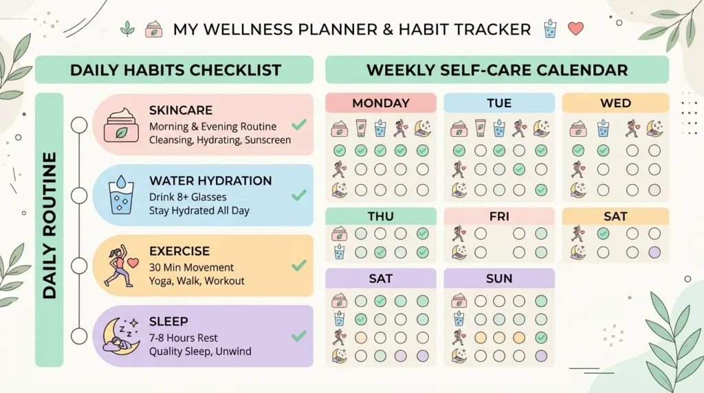 7 day 30 day 90 day glow up challenge roadmap checklist