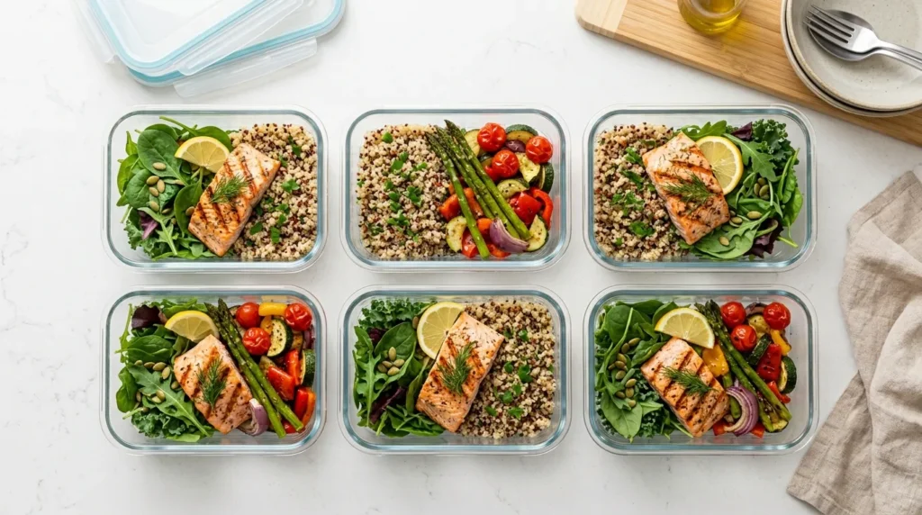  sheet-pan salmon with roasted sweet potato and broccoli for glowing skin