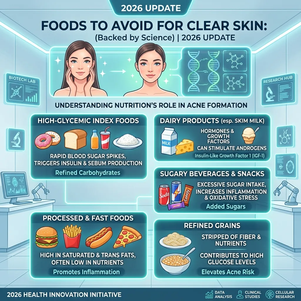 Foods to Avoid for Clear Skin: (Backed by Science) 2026