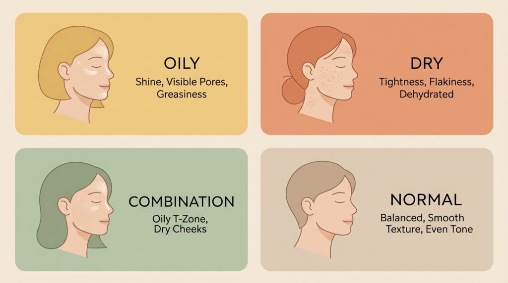 Fall skincare routine tips for dry, oily, combination, and sensitive skin types