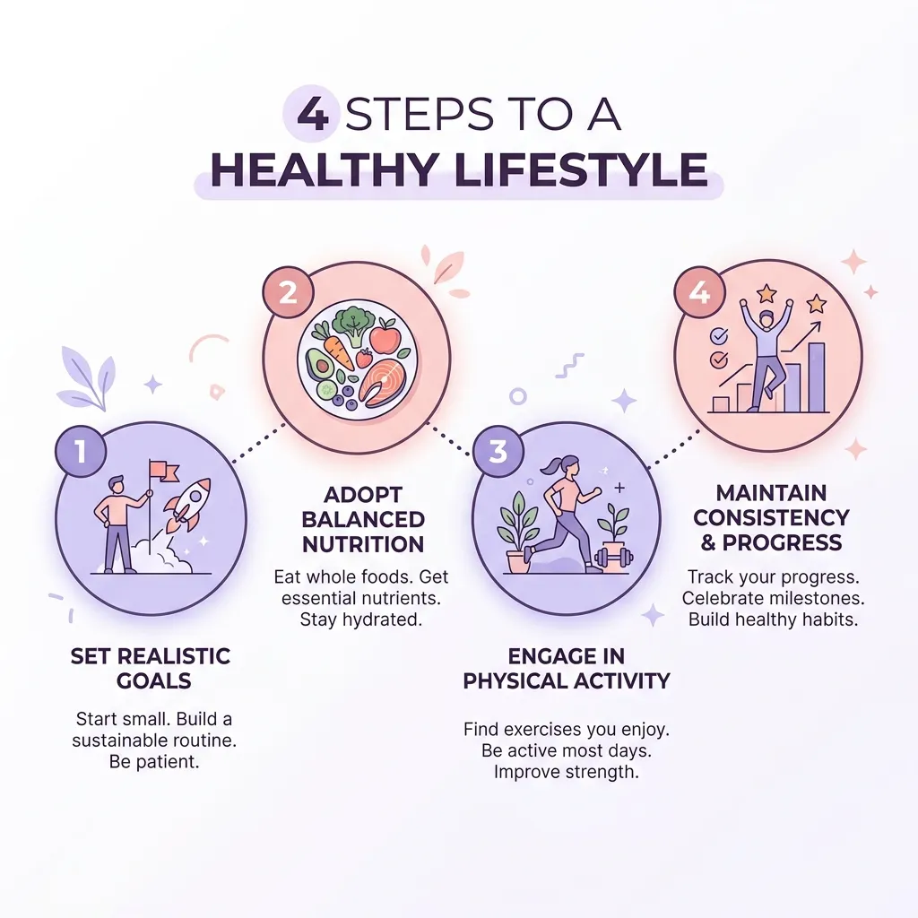 Infographic showing the steps to build a personalized glow-up routine