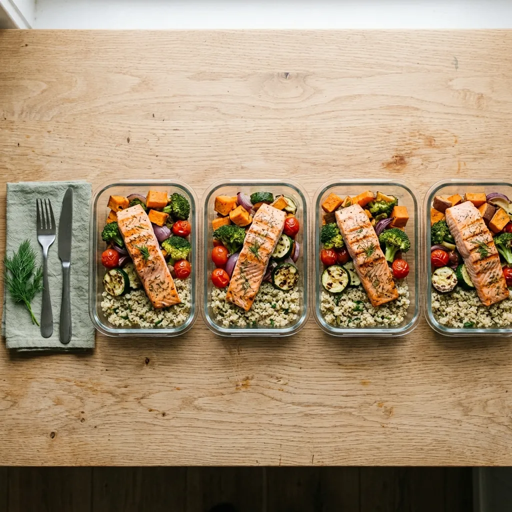 meal prep containers with skin friendly foods for clear skin