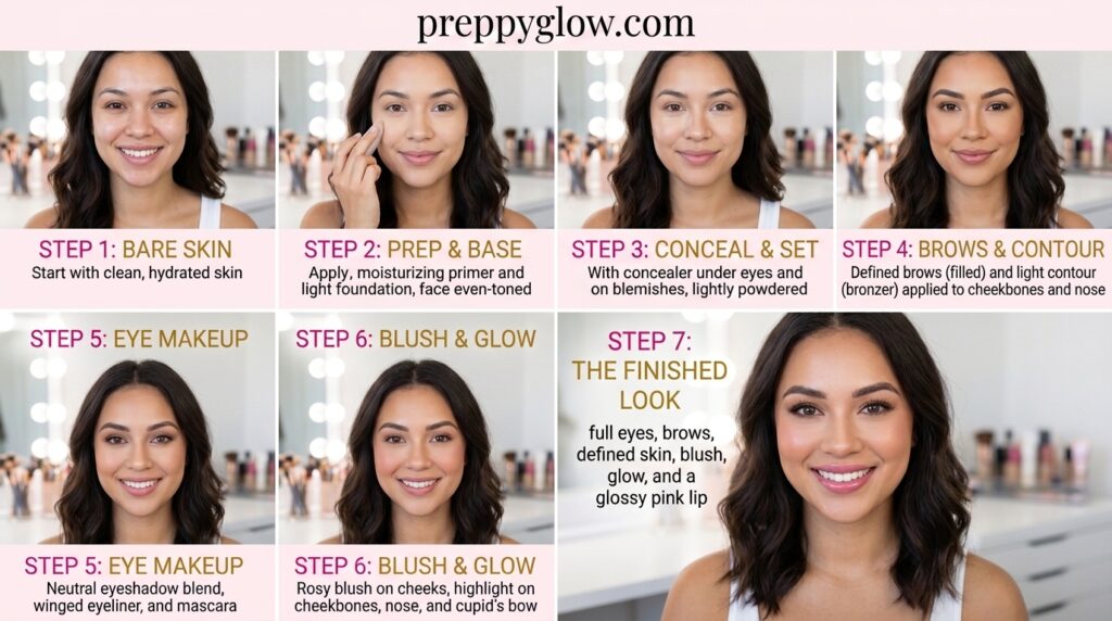 step by step professional makeup application order