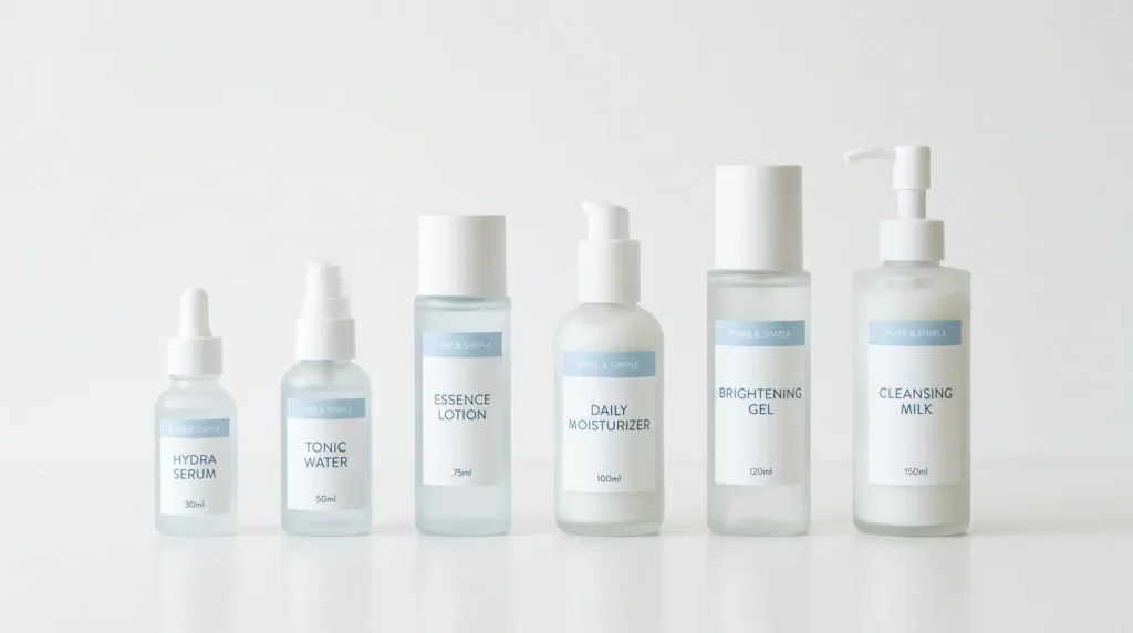 Skincare routine essentials cleanser moisturizer sunscreen vitamin C serum