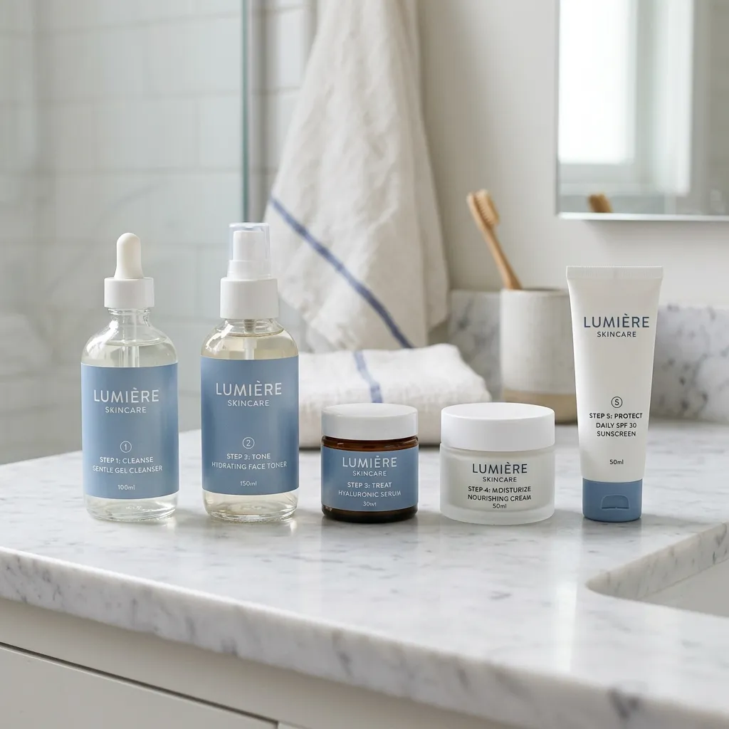 Winter skincare guide products layered for hydration and barrier repair